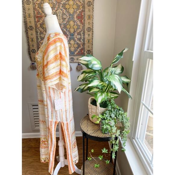 Free People Crochet Knit Dress Kaftan Coverup - Picture 5 of 16